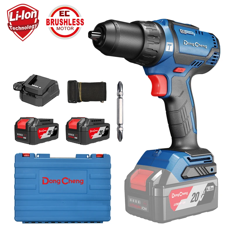 Dongcheng 20V Custom High Quality Lithium Battery Tools 22+2 Torque Clutch Impact Cordless Hammer Drill