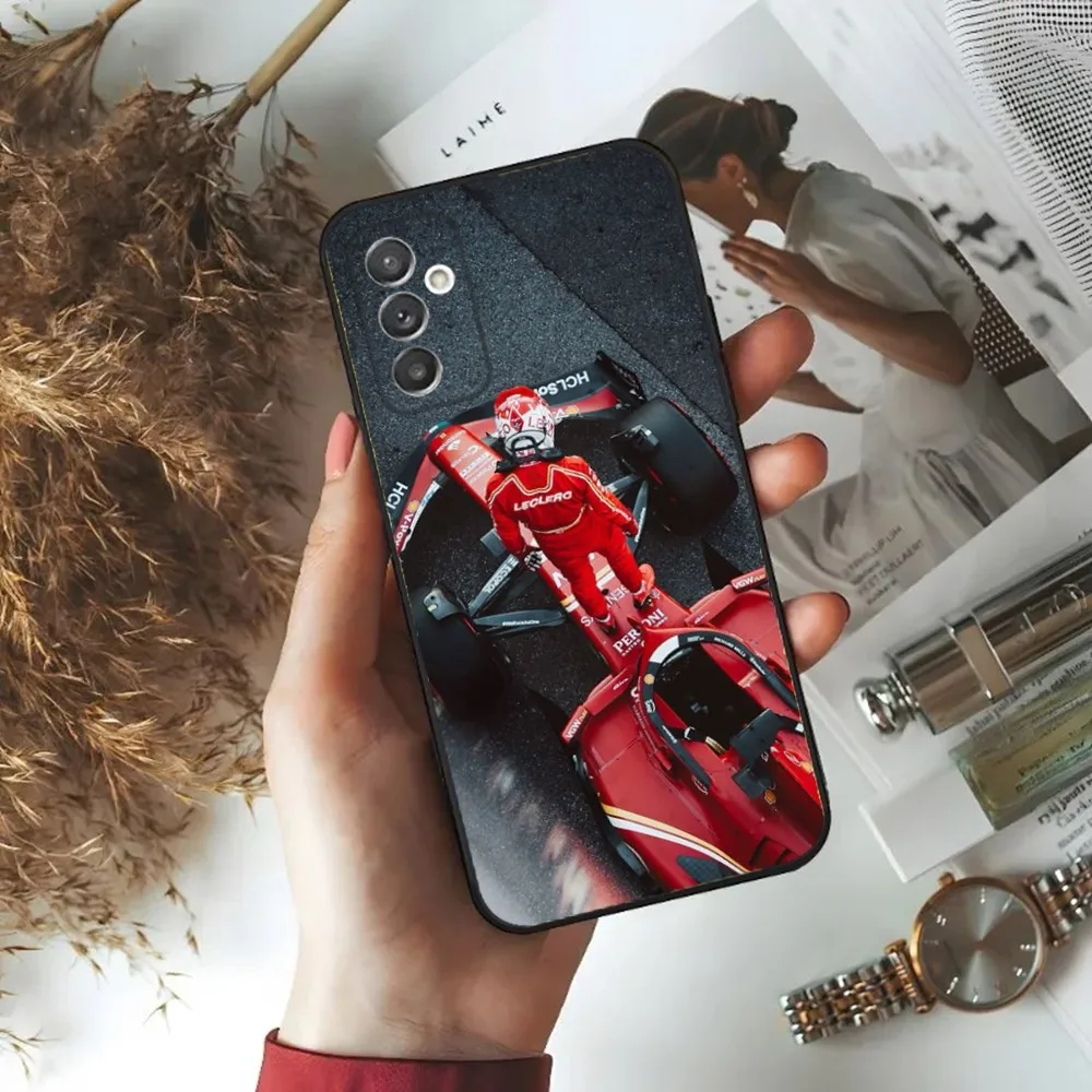 Чехол для телефона F1 16 C-Charles L-LeclercS Samsung S24 23 22 30 21 10 9 Ultra Plus Lite FE 5G черный мягкий чехол