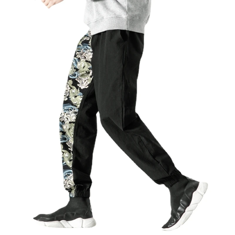 

Man Jogger Patchwork Loose Style Men's Trousers Fashion High Street Casual Pants