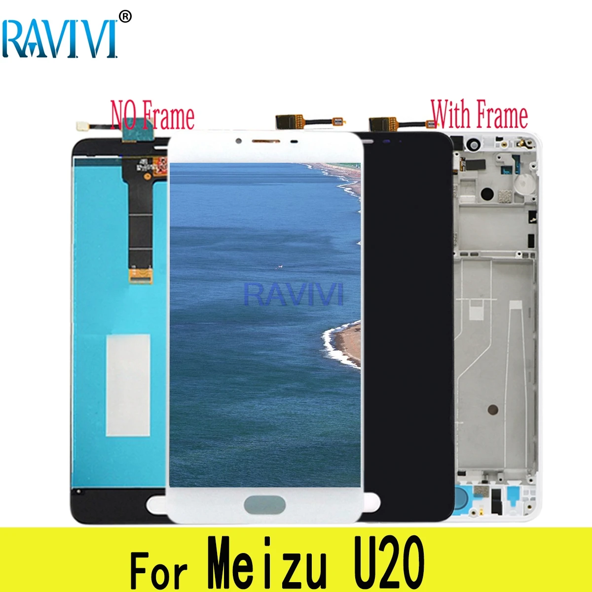 

5,5 "U20 ЖК-дисплей для MEIZU U20 LCD дисплей кодирующий преобразователь сенсорного экрана в сборе Замена с рамкой для meizu20