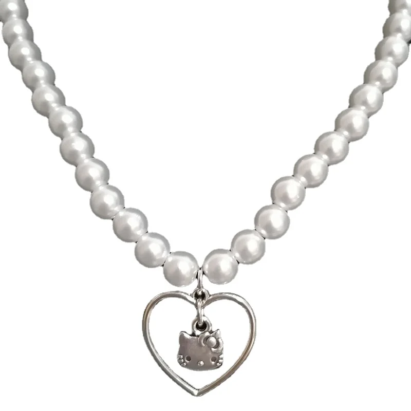 

New 2022 Fashion Korean Anime Pendant Necklace for Women Necklaces Luxury Collarbone Pearl Chain Wedding Party Jewelry Gifts