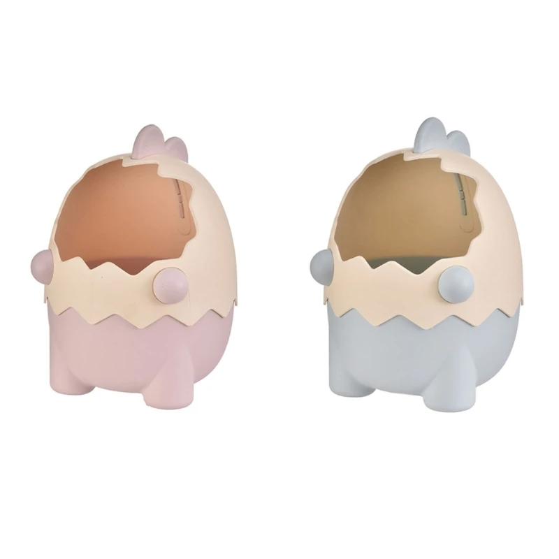 

6XDE Pen Holder Cute Dinosaur Egg Pencil Pot Makeup Brush Holder Tripod Stationery Organiser Box for Desk Table Ornaments