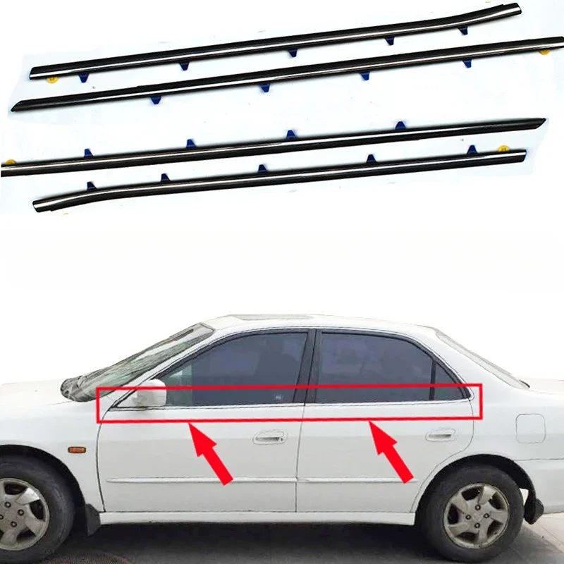 Фото Молдинги для автомобильных окон weatherstrip FL/ FR/ RL/ RR для Honda Accord 1998-2002 №1
