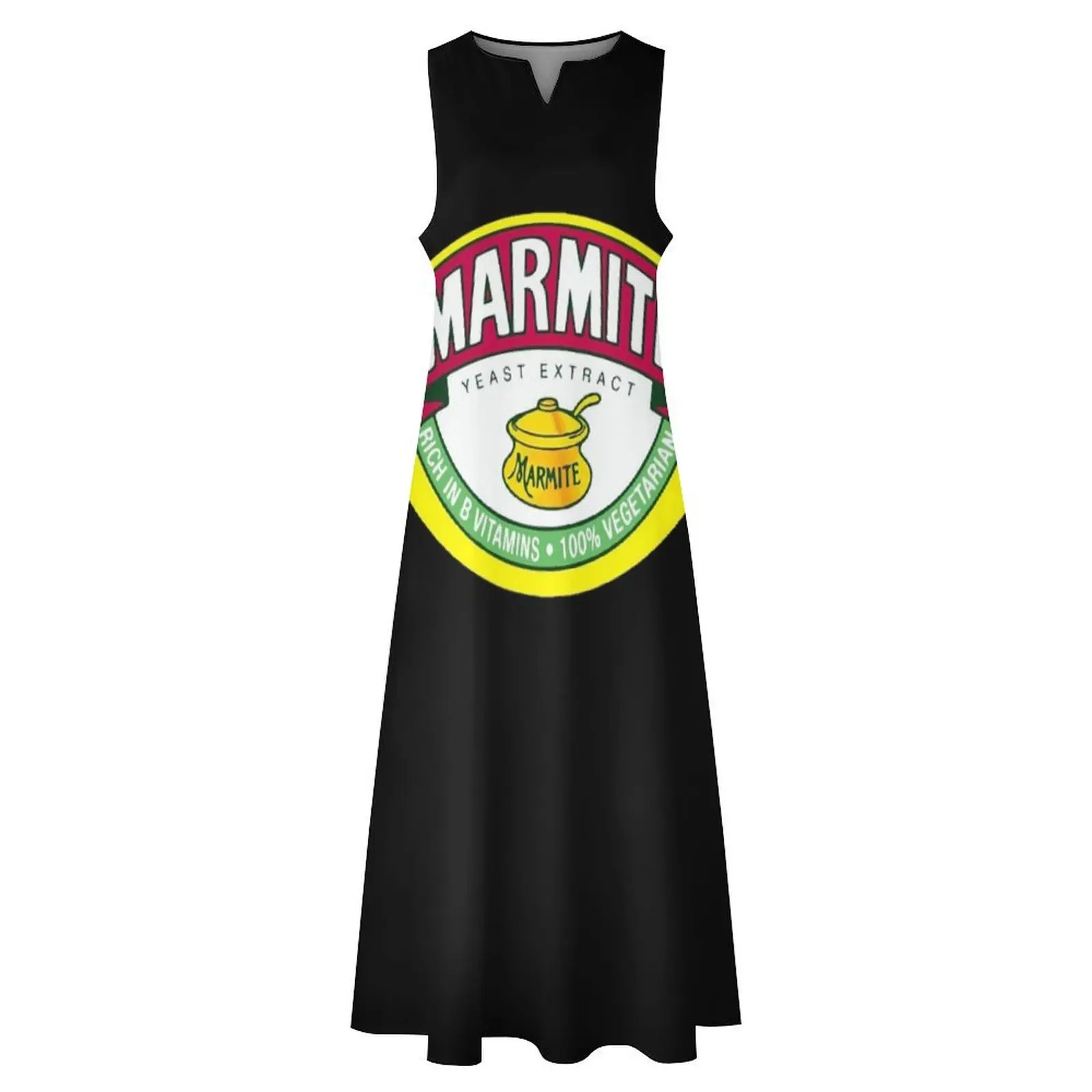 Дрожжи с логотипом Marmite для фанатов Длинное платье Коктейльные платья Женская
