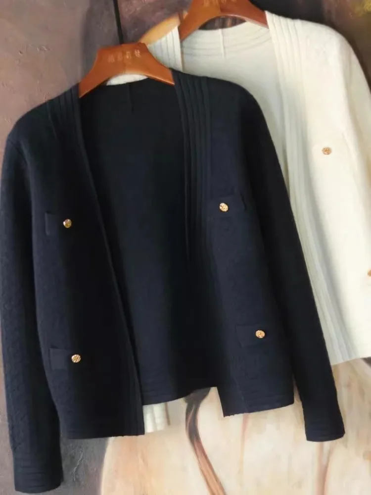 Xiaoxiang стиль модный высококачественный свитер женский осенне-зимний черный