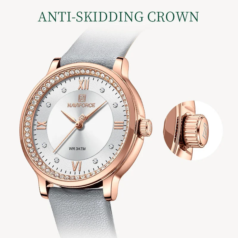 NAVIFORCE Personality Women Watch Quartz Waterproof Ladies Wristwatches Fashion Luxury Dress Clock Romatic Girlfriend Gift