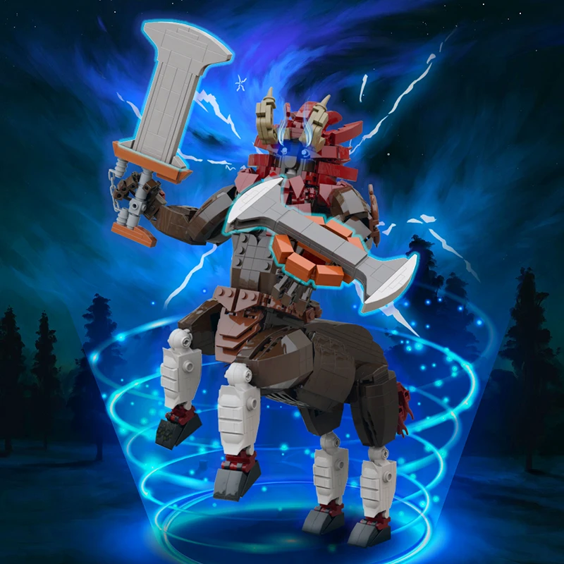 MOC Дыхание Дикой Природы Lynel Комплект Строительных Блоков Лев Кентавр Бокоблин