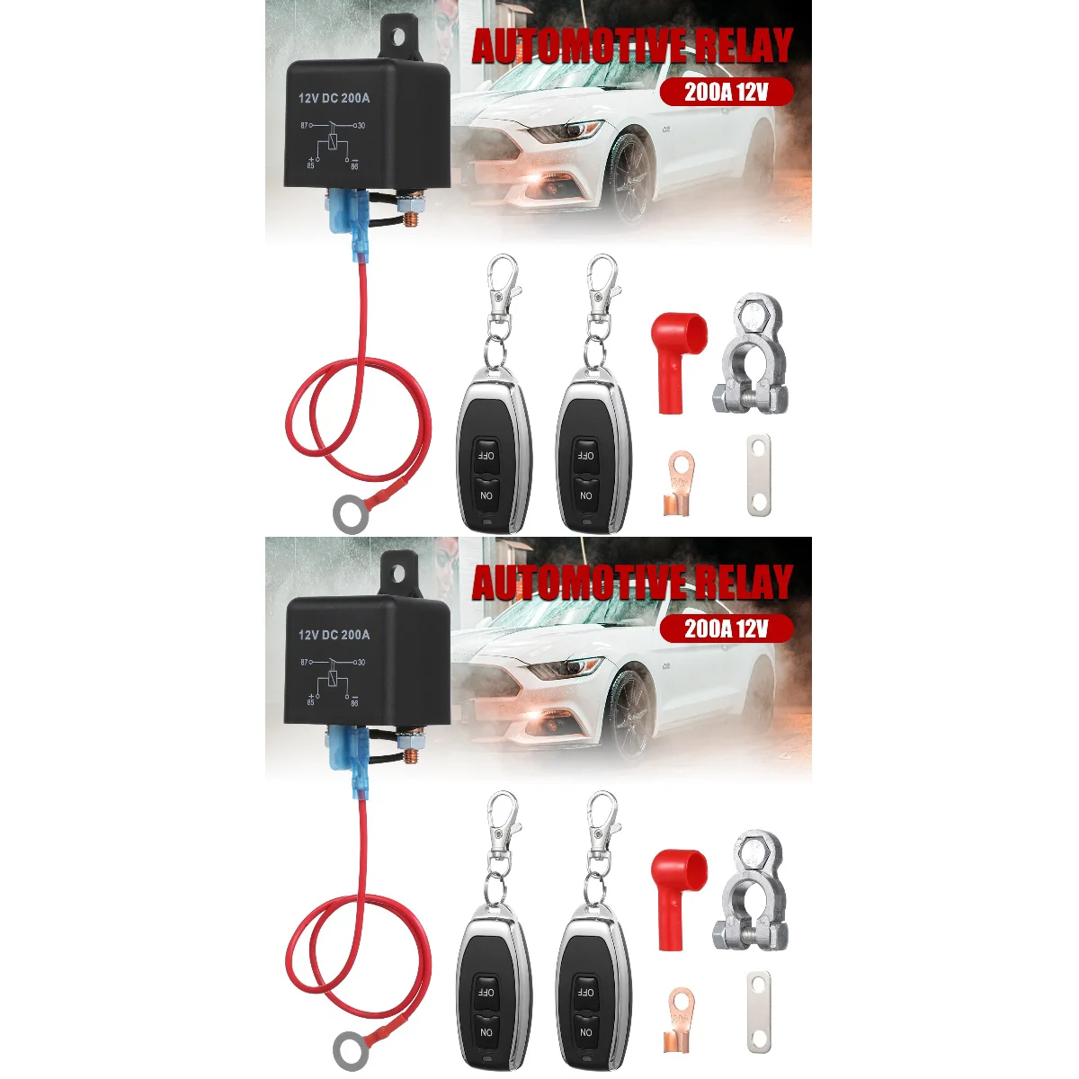 

2 Sets Vehicle Isolator Vehicle Cut Off Switch Key Breaker Car Vehicle Isolator Quinetic Wireless Switch Auto