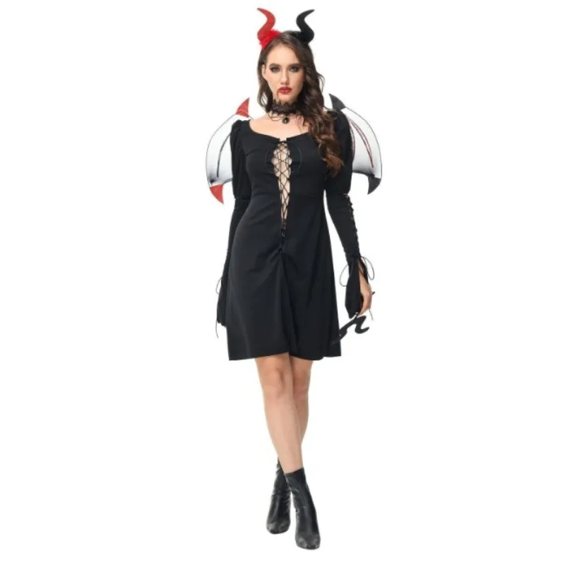 

Halloween Demon Witch Role Cosplay Costume Sexy Feminina Demon Girl Cosplay Halloween Costumes Carnival Party Gothic Skirt Mujer