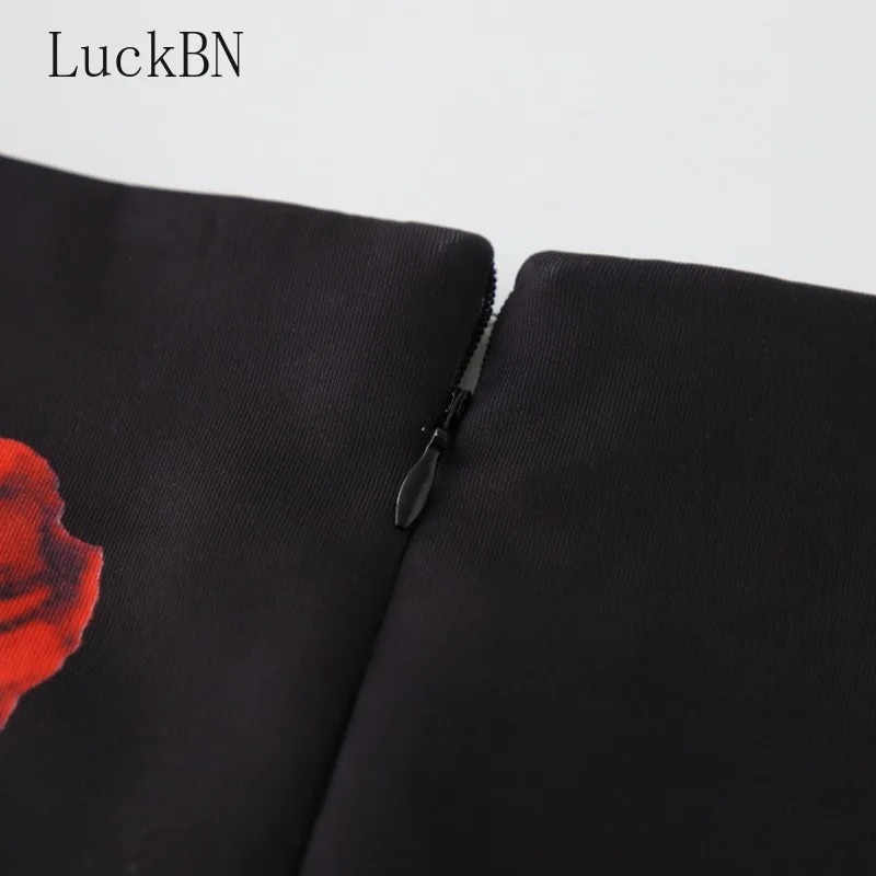 Юбка-карандаш Женская средней длины с высокой талией и цифровым принтом - купить