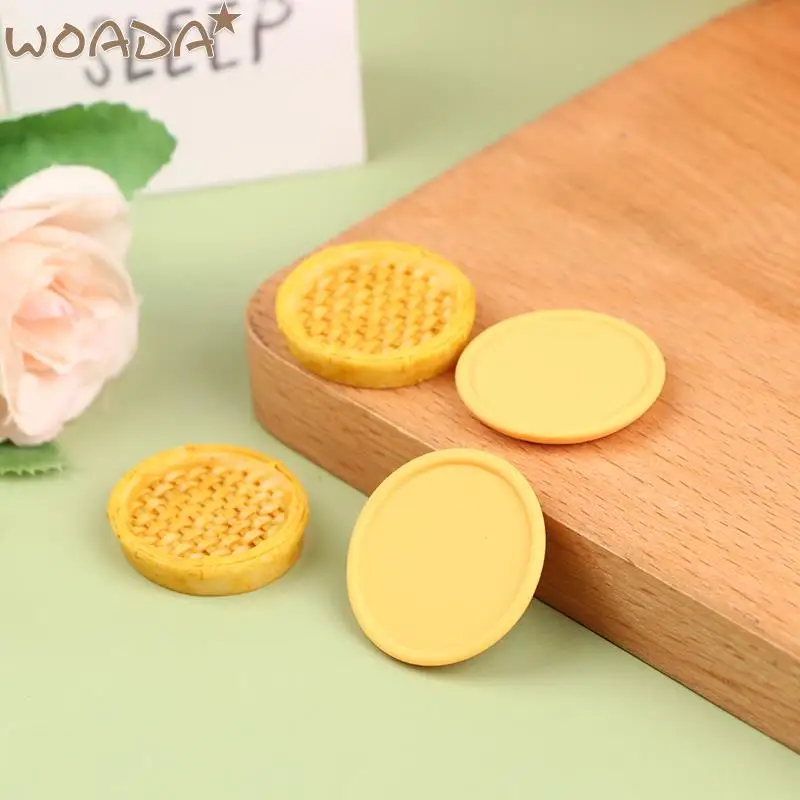 

2 шт., круглая мини-поднос для кукольного домика, 1:12