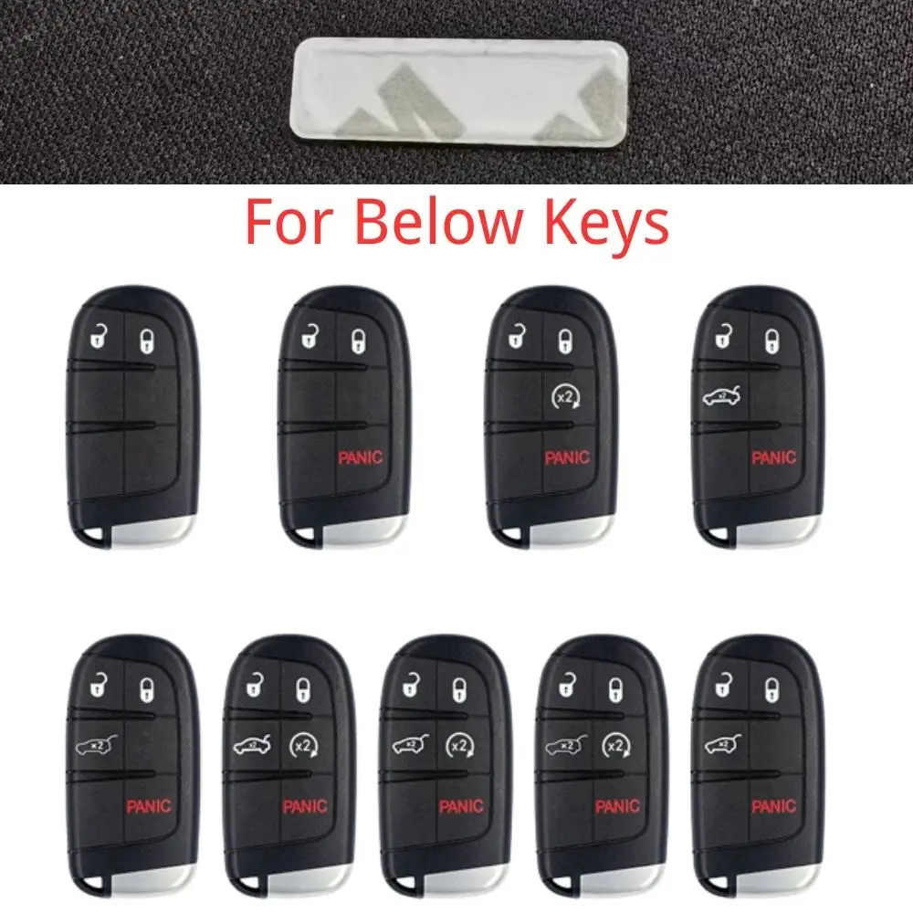 Прямоугольная оболочка для автомобильного ключа 39x8 мм, умный чехол для ключа дистанционного управления, наклейка-эмблема для JEEP Chrysler Dodge Ram