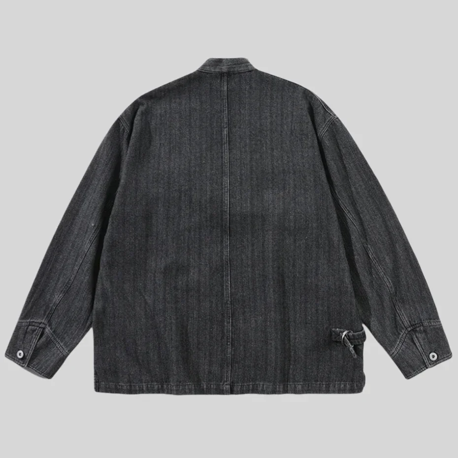 Джинсовые куртки в японском стиле винтажный потертый кардиган пальто-кимоно