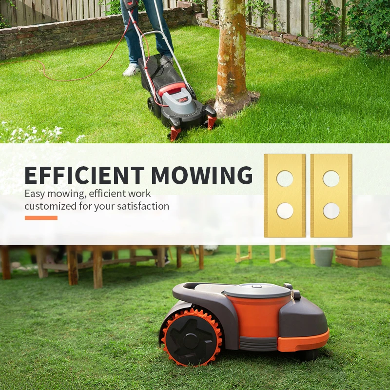 Фото MAGCPEED Золотое лезвие для газона, Сменное лезвие для газонокосилки для Worx Landroid роботизированная косилка, сменные лезвия 9/18/30 шт. №5
