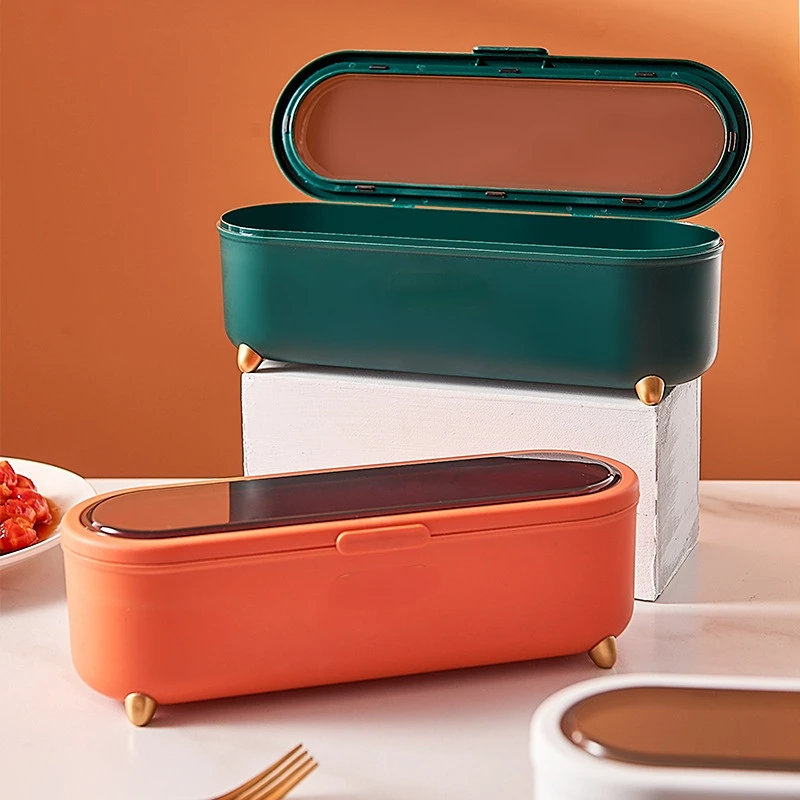

Household Kitchen Double-layer Drain Dust Chopstick Cage Knife Fork Spoon Plastic Storage Box Bowl Chopsticks Storage Box