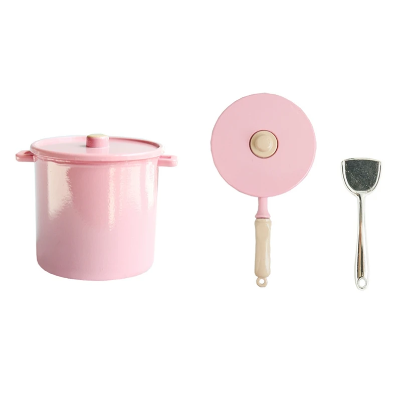 

1/8 1/12 Miniature Dollhouse Kitchen Cookware Saucepan Takanabe Set Doll Life Scene Dollhouse Accessories