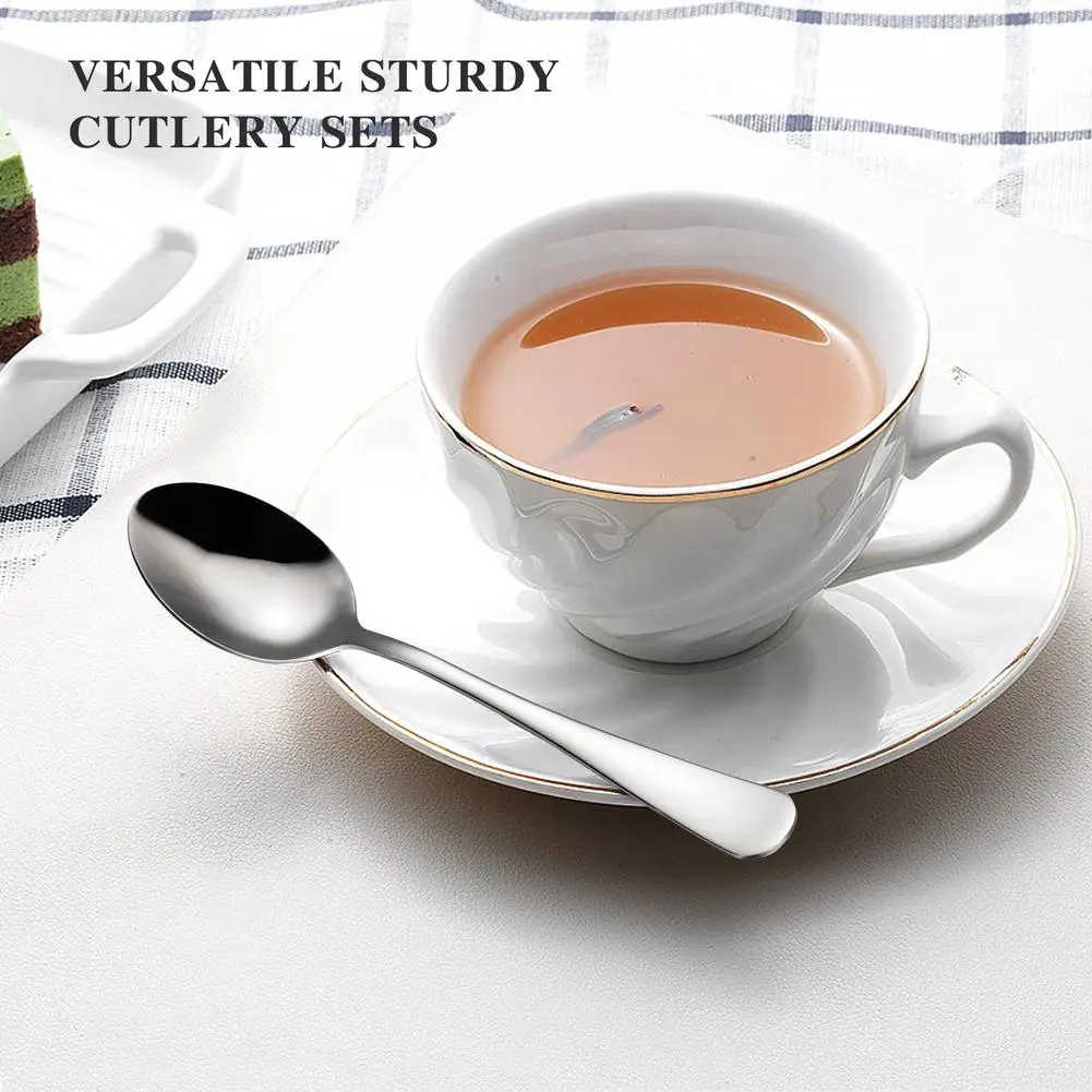 

NEW 12pcs 6.69 Inches Dinner Spoons Set Mirror Polished Stainless Steel Spoon For Home Kitchen Restaurant