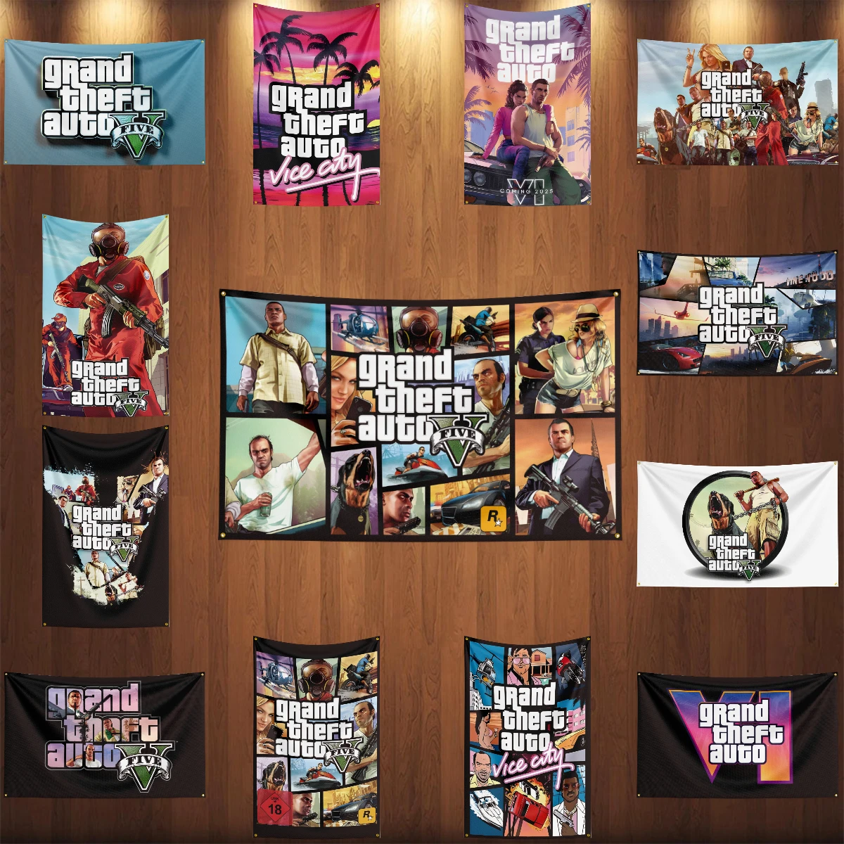 3x5 футов G-Grand Theft Auto V GTA5 Los Santos столица Sin GTA6 флаг баннер искусство