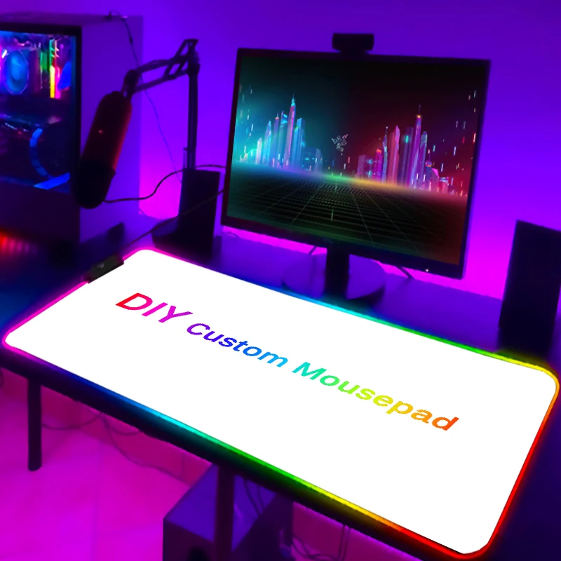 

Пользовательский Rgb коврик для мыши с клавиатурой большой Настольный коврик игровые аксессуары коврик для мыши Kawaii Gamer Xxl Mausepad компьютерный коврик со светодиодом