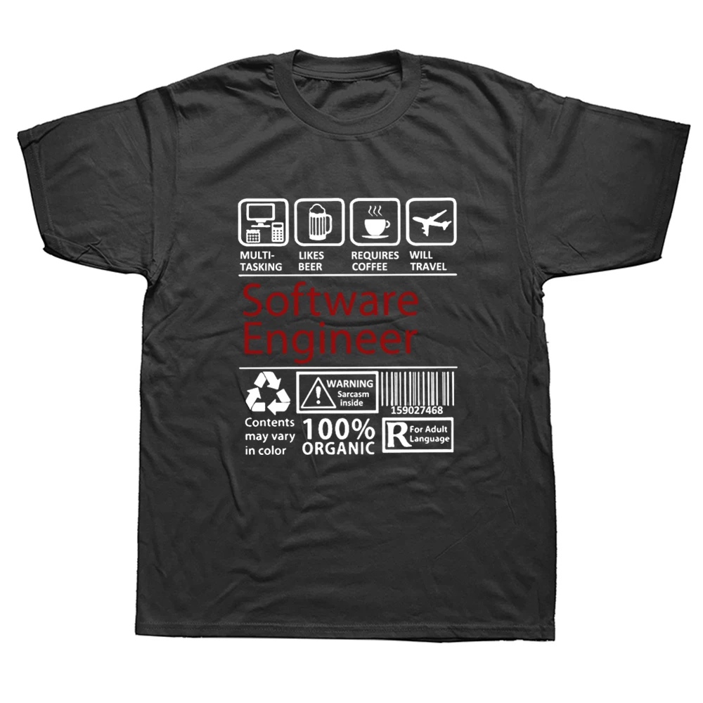 

Software Engineer Programming Definition T-Shirt Men Eat Sleep Code Repeat Programmer Developer Geek Awesome Top T Shirt Camisas