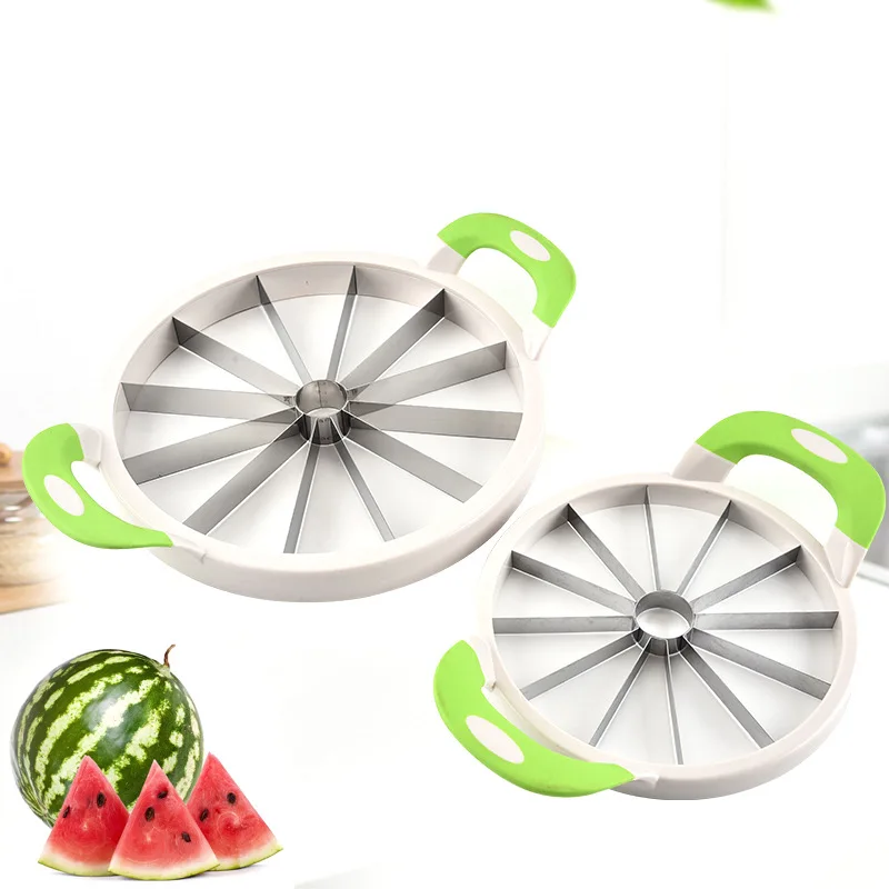 1PC Watermelon Slicer Cutter Stainless Steel Small Size Sliced Watermelon Cantaloupe Slicer Fruit Divider Kitchen Gadgets Items
