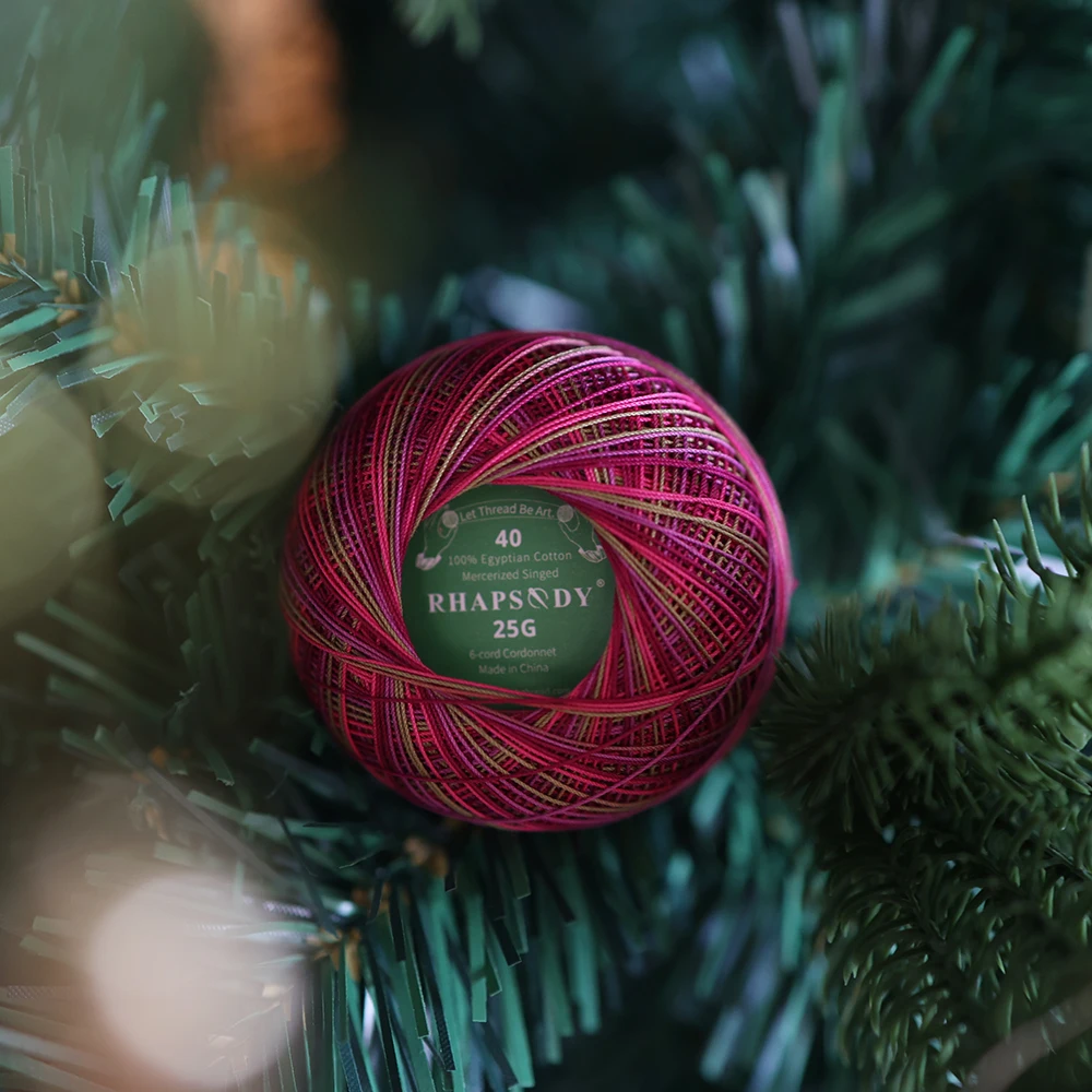 Шесть шнуров размер 40 хлопковая Жемчужная Нить идеально подходит для вязания