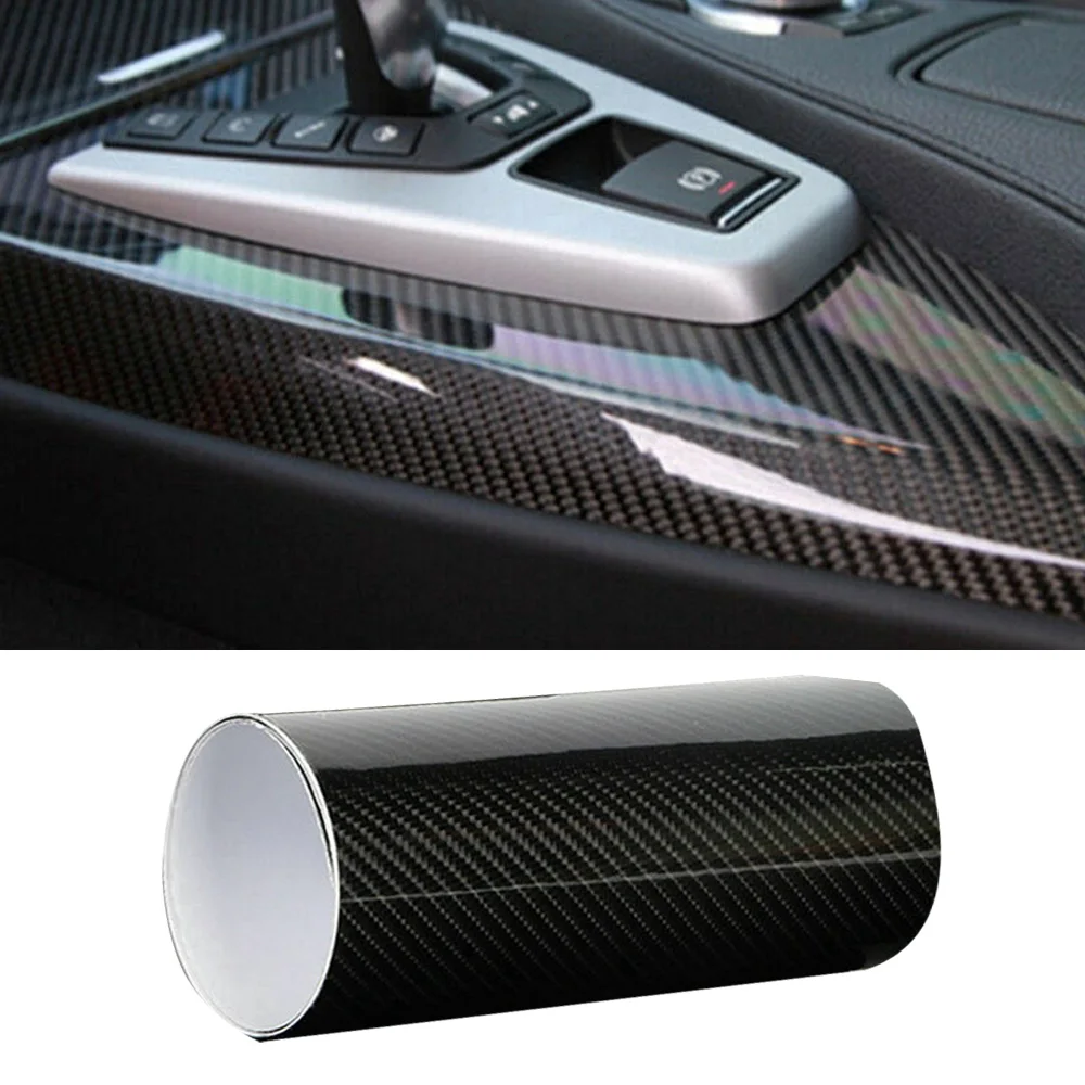 

Автомобильная 7D Водонепроницаемая виниловая пленка из углеродного волокна для автомобильной упаковки, наклейка, наклейка, внешние аксессуары 30X152 см для BMW Golf Passat Tesla