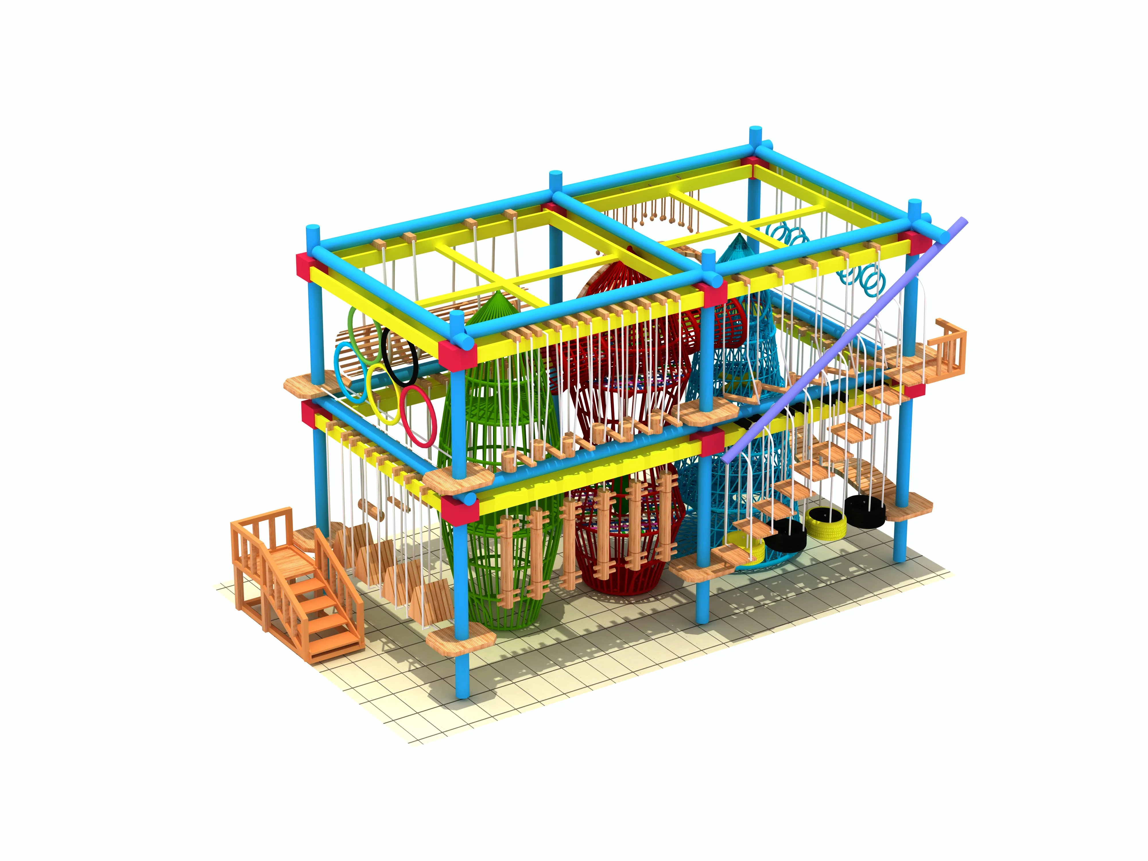 Мягкая игровая площадка Jungle Concept с сертификатом СЕ высотой 4 м большая туннельная