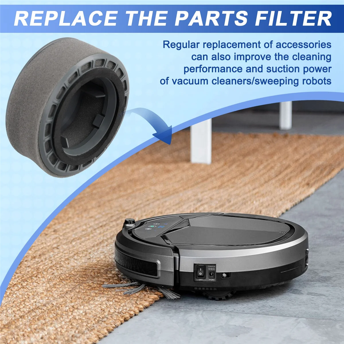 Хлопковый фильтр в сборе для беспроводного пылесоса VIOMI A9 (VXXC09)