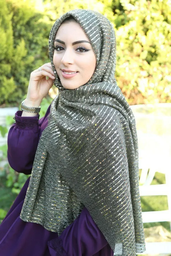 Серебристая шаль с блестками ASM-зимняя Осенняя коллекция 2021 женский головной