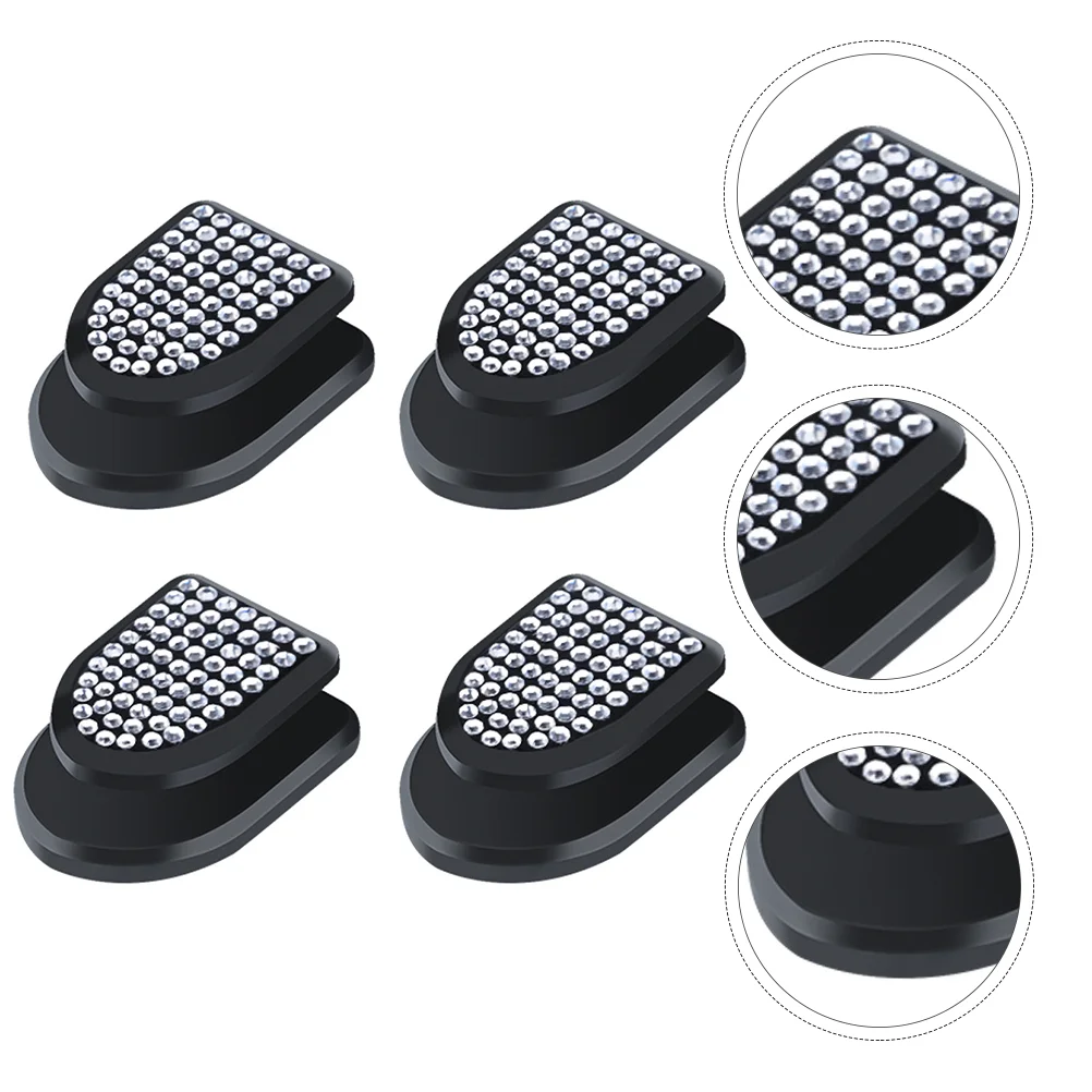 

4pcs Car Interior Hooks Rhinestone Decor Hanging Hooks Storage Hanging Hooks