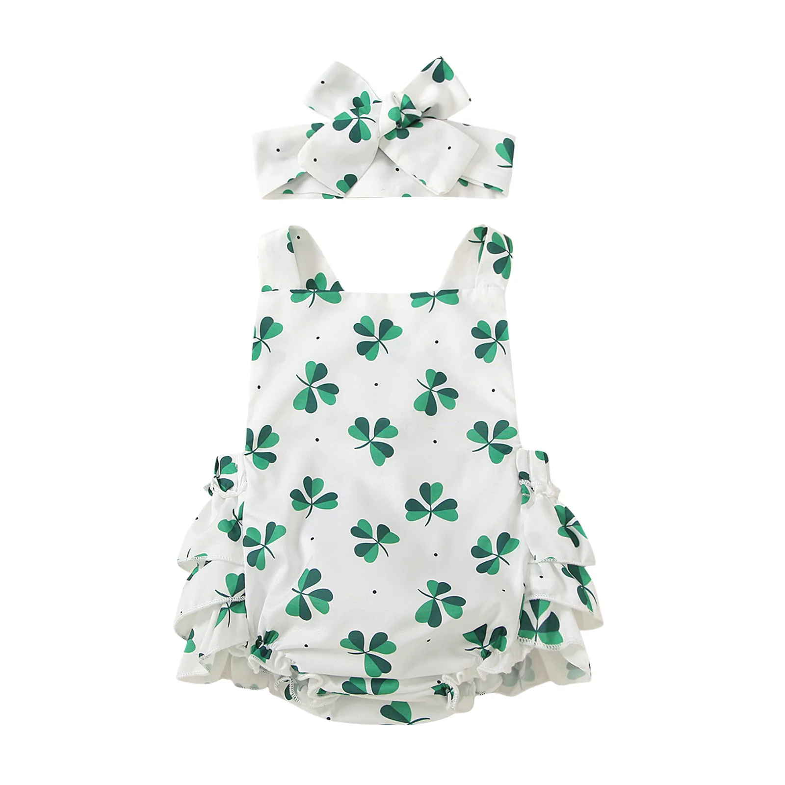 

Romper Headbands Printing Girls Infant Patrick's Baby Bodysuit Day Big Girls Sweat Outfits Girls Boutique Clothing Size 7