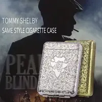 Peaky Blinders Cigarette Case Carving Flower Cigarette Box Anti-pressure Portable Personality Creative Cigarette Accessories