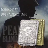 peaky blinders cigarette case carving flower cigarette box anti pressure portable personality creative cigarette accessories