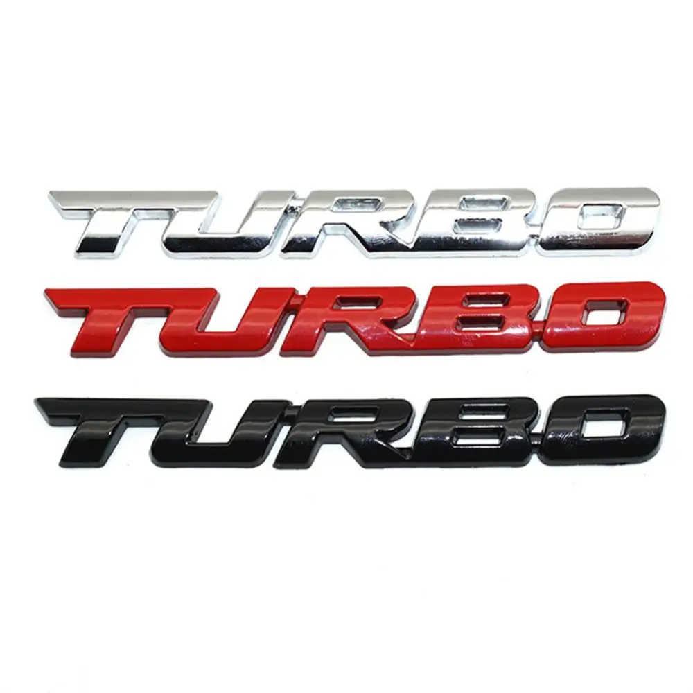 

TURBO Letter Metal Car Badge Sticker Adhesive Auto Decal Emblem Styling Decor