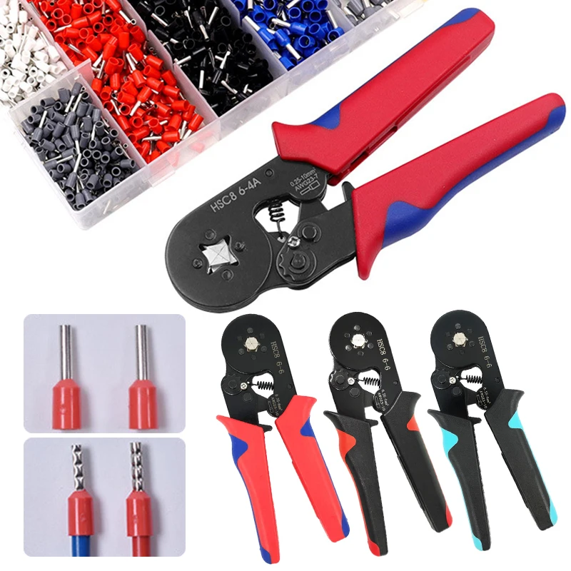 

Обжимные инструменты для трубчатых терминалов, мини Электрические плоскогубцы HSC8 6-6 0,25-6 мм², высокоточные зажимные наборы