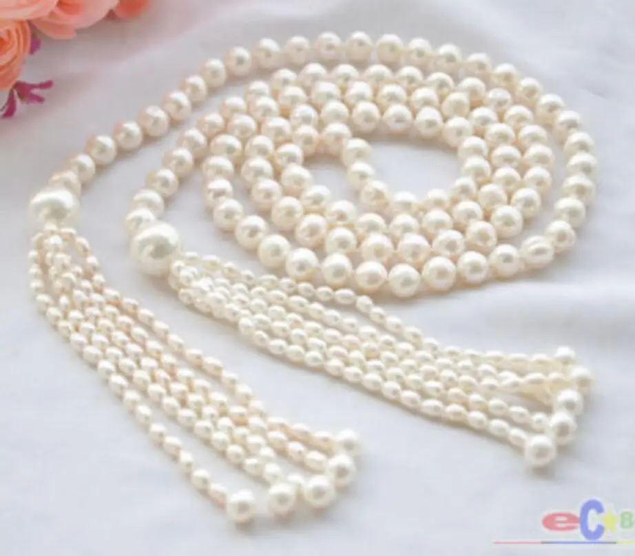 

wholesale New Style 50inch 10mm white round freshwater pearl necklace