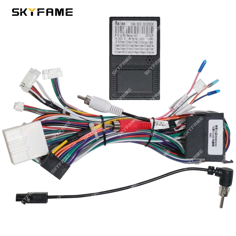 

SKYFAME 16-контактный автомобильный жгут проводов адаптер Canbus Box декодер Android кабель питания для Renault Kangoo LNF1.10 G-RZ-Renalt61