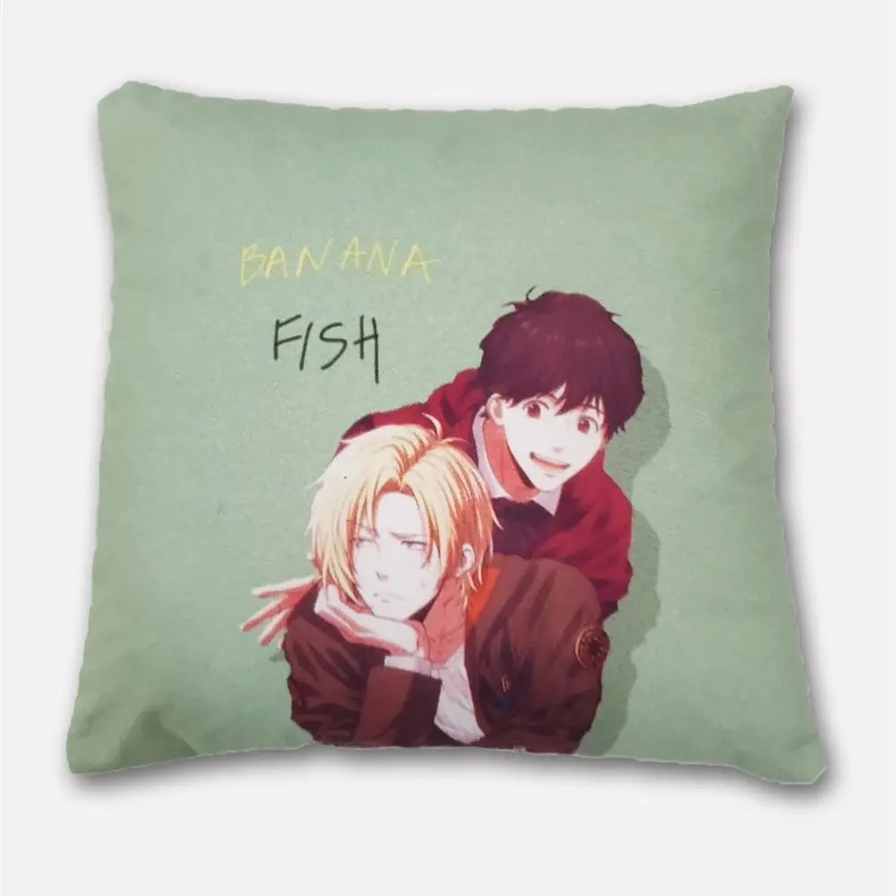 

Новинка 2022, искусственная двухсторонняя наволочка с принтом, домашний декор, наволочка с логотипом аниме, подарок для аниме «любящее» 45x45 см