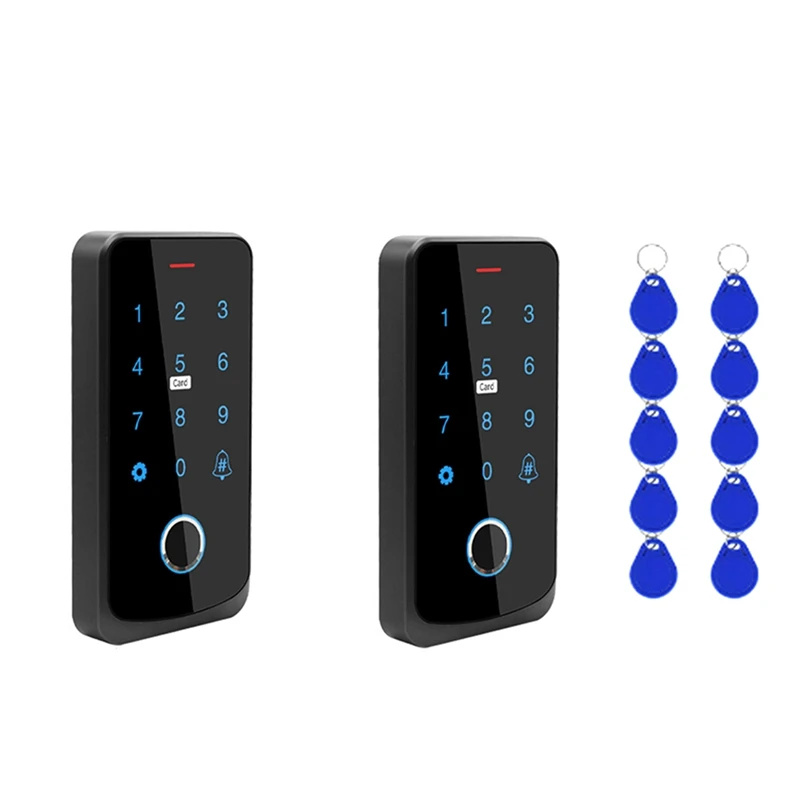 

NFC Bluetooth Tuya APP Access Control Keypad Waterproof RFID Keyboard 13.56Mhz Biometric Fingerprint Touch Backlight