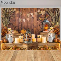 fall thanksgiving photography backdrops harvest pumpkin maple leaf decor kids birthday background photo props studio booth