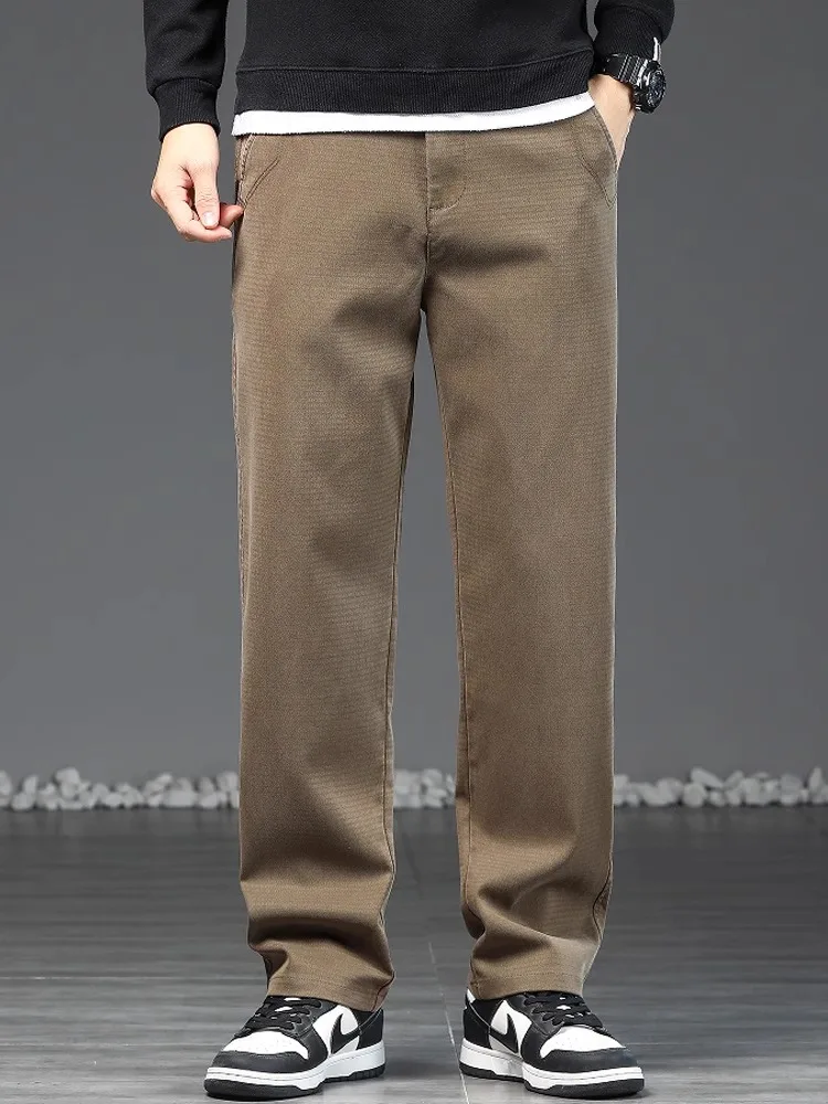 Мужские прямые брюки свободные универсальные мужские весна 2024 новый модный