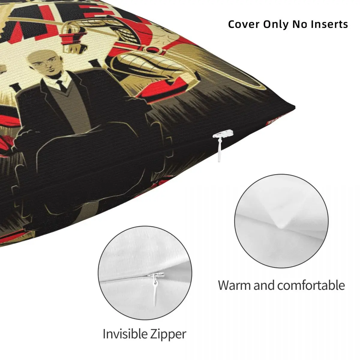 Cartoon X-MAN X Man Marvel Hero Pillowcase Kawaii Print Home Sofa Throw Pillow Covers Birthday Gift for Kids