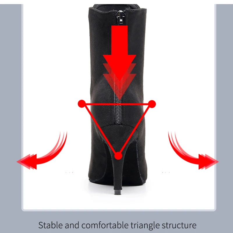 Женские черные фланелевые ботинки для девочек обувь бальных танцев на шнуровке