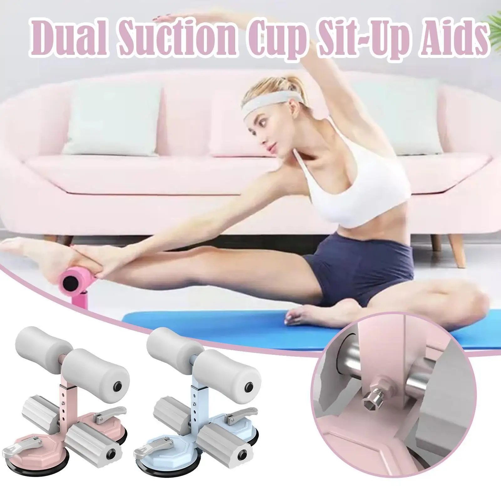 

Sit Up Aid Adjustable Upgrade Double Suction Cup Parallel Muscle Abdominal Equipment Exercise Home Device Crunches Bars Fit D7I4