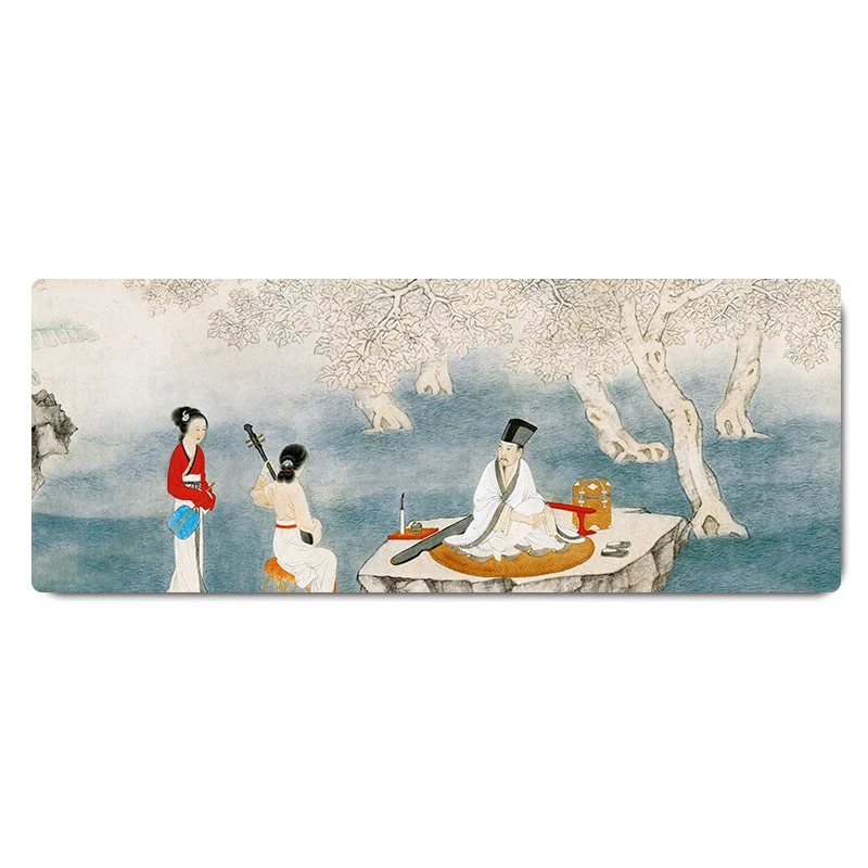 Chinese Painting Large Mouse Pad Big Gaming Lock Edge Mousepad Modern Laptop Notebook Rubber Game Speed Playmat 800*300*2mm |