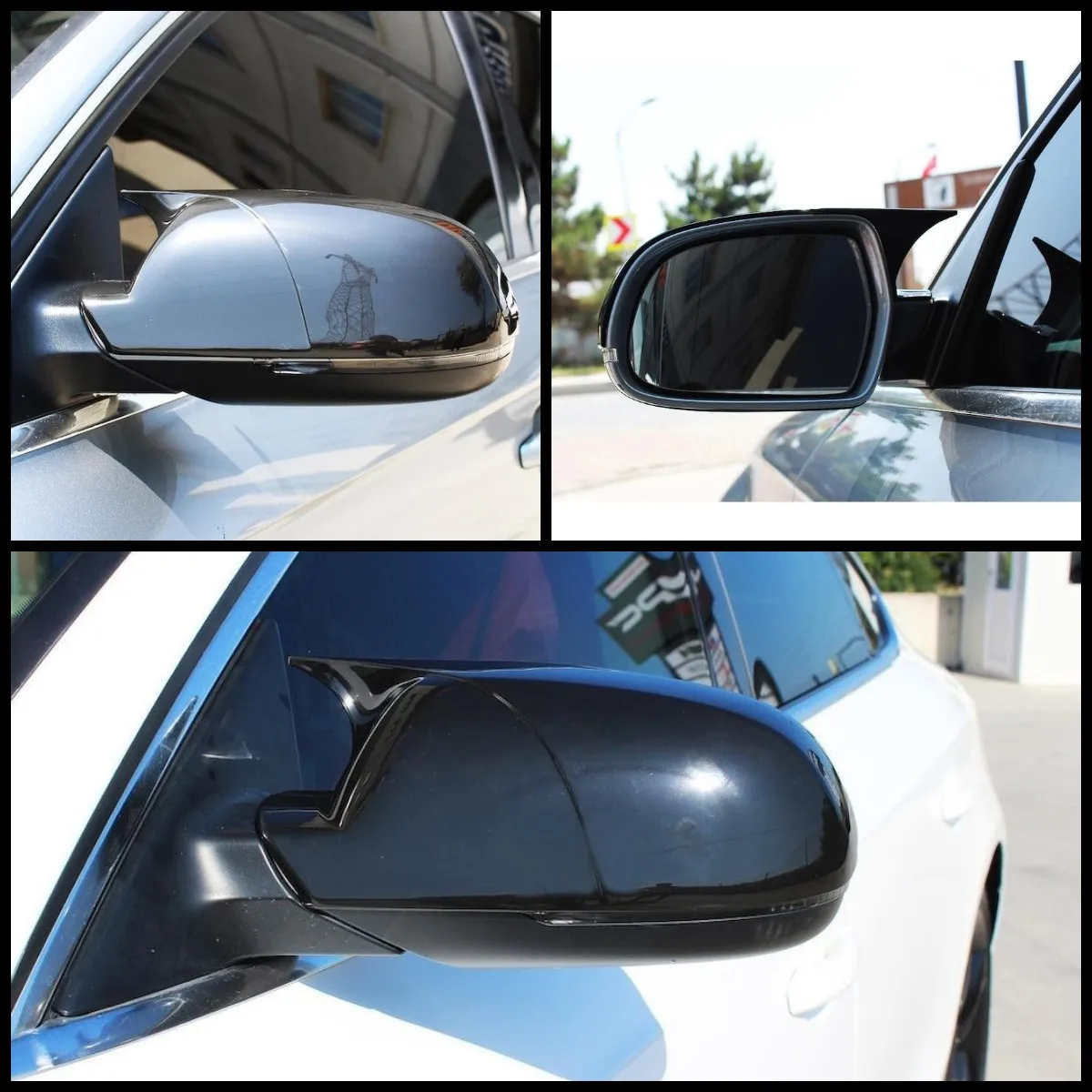 

For Audi A3 8P 2008-2012 2 Pieces High Quality ABS Plastic Bat Style Mirror Covers Caps RearView Mirror Case Cover Piano Black