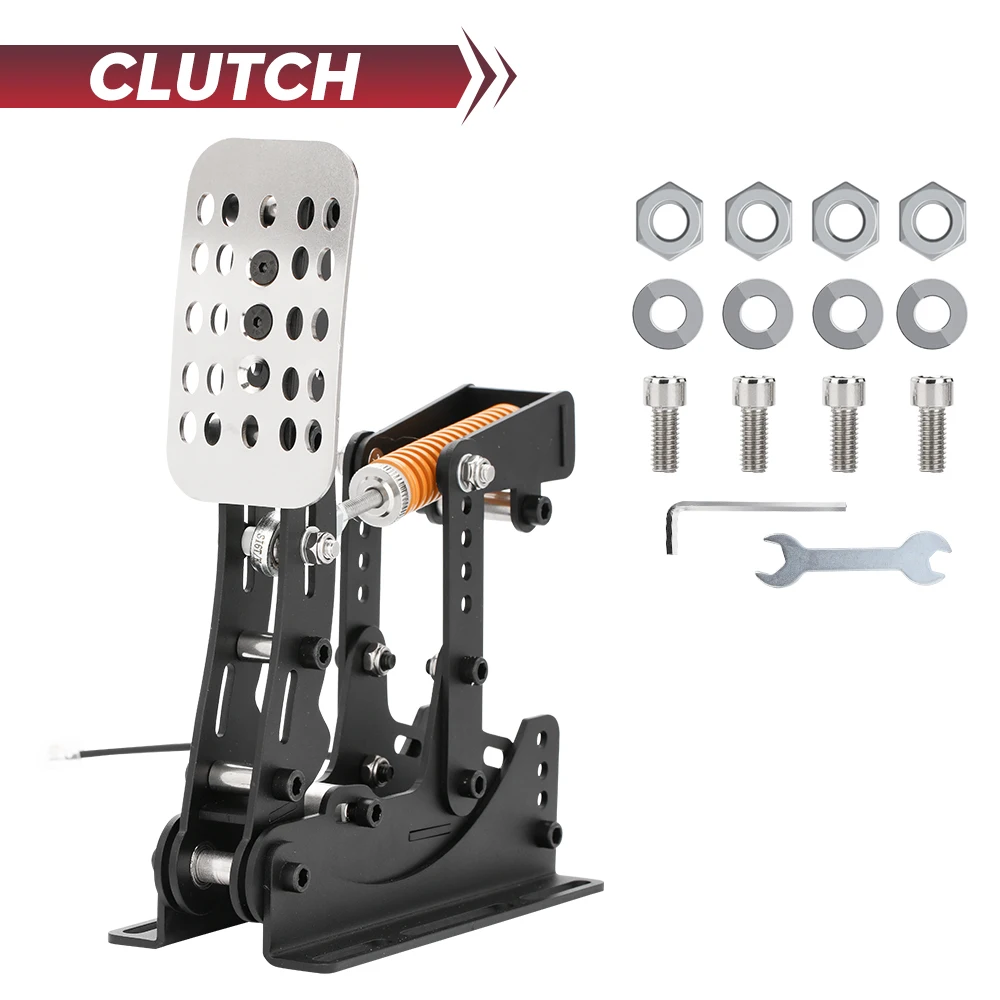 

Simulator педалей Racing SimRuito Кабина Металлический материал для ПК 200KG Тензодатчик Симулятор вождения ﻿