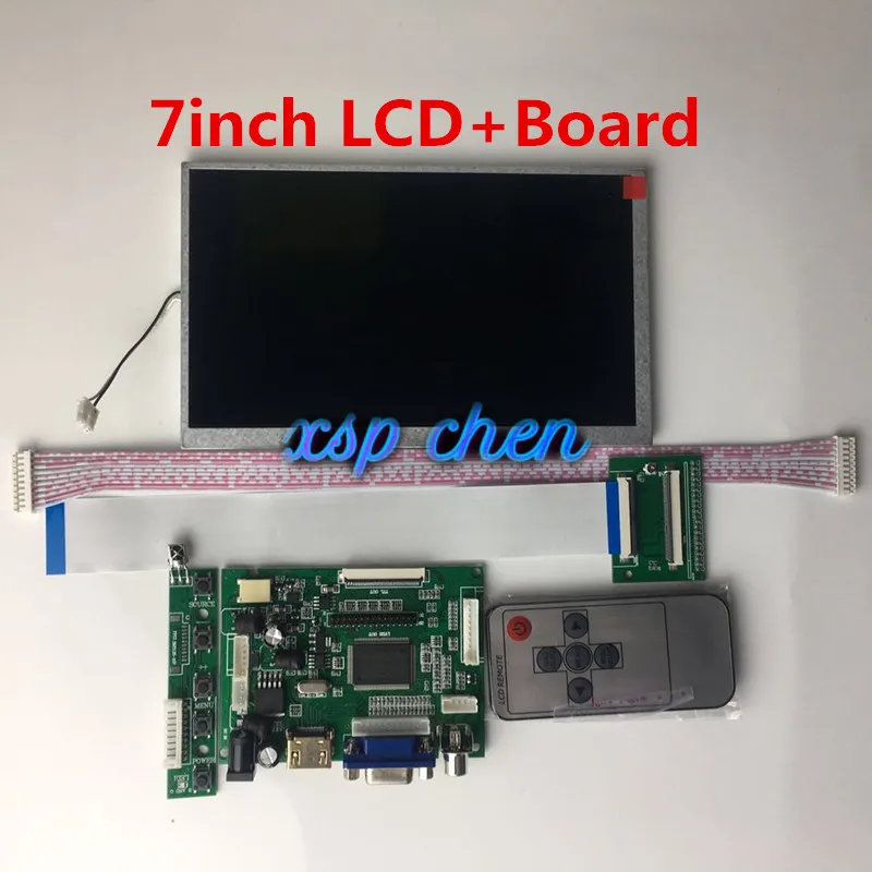 Бесплатная доставка 7-дюймовый 60pin VGA + 2AV HDMI Универсальный TTL дисплей ЖК-контроллер