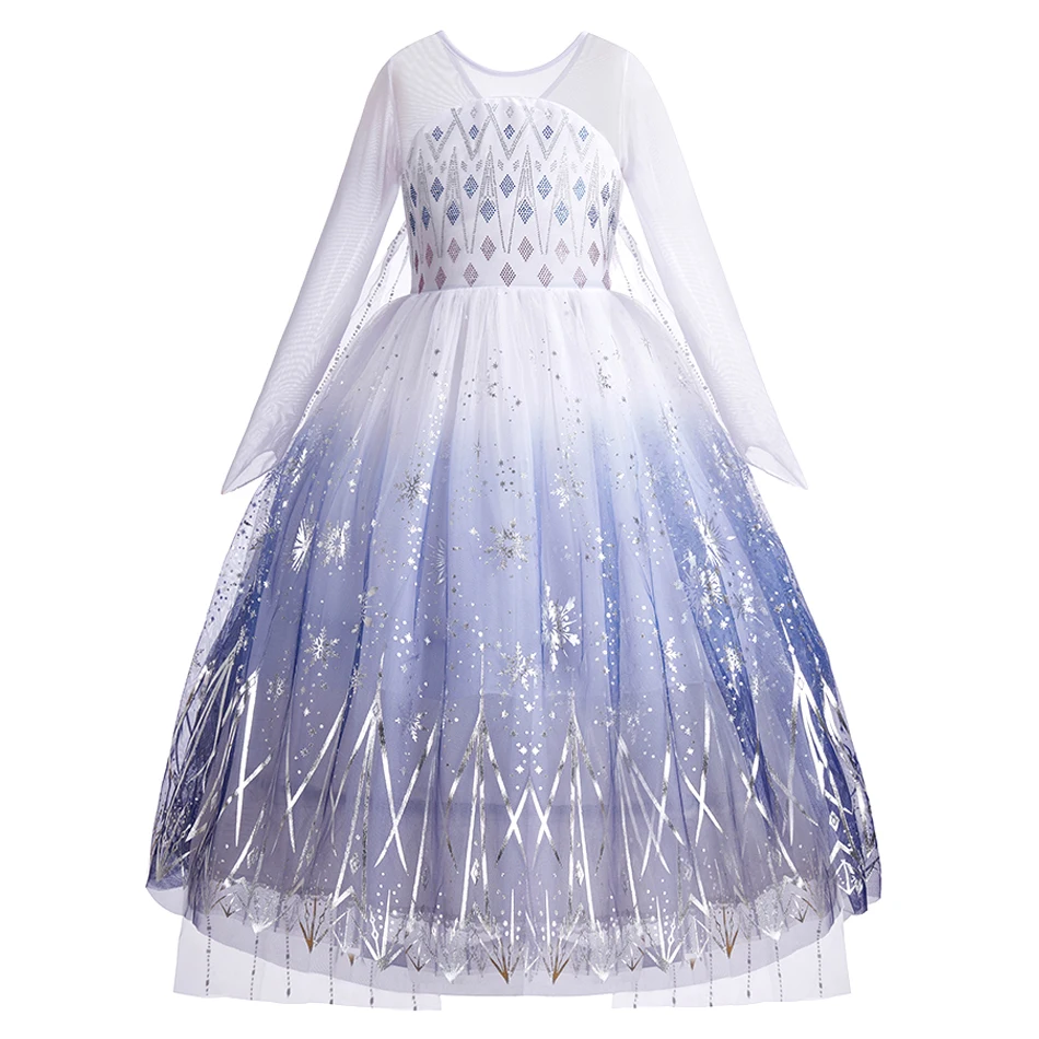 Детский осенне-зимний костюм детские платья принцессы с длинным рукавом платье